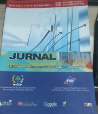 Image of Jurnal : Manajemen Informasi Kesehatan Indonesia (Volume 12, Hal. 1-95)